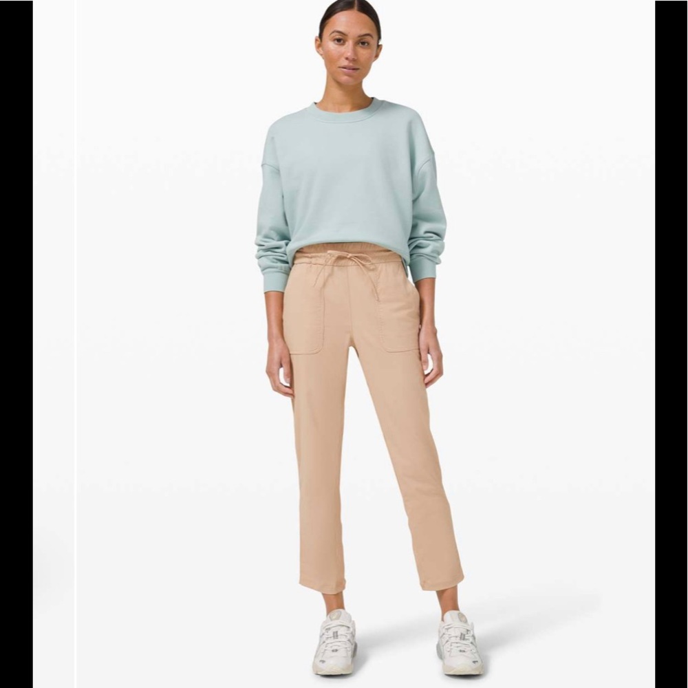 NWT New Lululemon Beyond The Studio Pant Slim Cafe Au Lait. Size 6